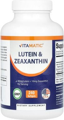 Thumbnail - Vitamatic, Lutein & Zeaxanthin, Lutein und Zeaxanthin, 240 Weichkapseln