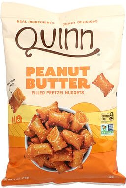 Quinn Snacks, Filled Pretzel Nuggets, gefüllte Brezel-Nuggets, Erdnussbutter, 198 g (7 oz.)