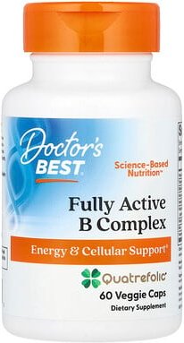 Doctor's Best, Fully Active B Complex, vollständig aktiver Vitamin-B-Komplex, 60 pflanzliche Kapseln