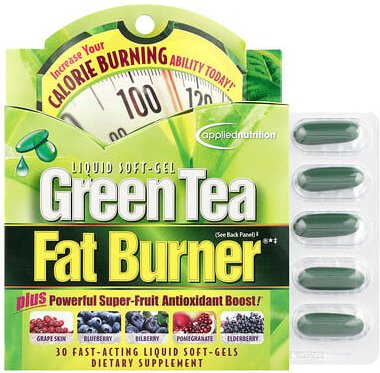 Applied Nutrition, Green Tea Fat Burner®, 30 schnell wirkende flüssige Weichkapseln