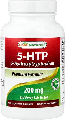 Best Naturals, 5-HTP (5-Hydroxytryptophan), 200 mg, 120 vegetarische Kapseln