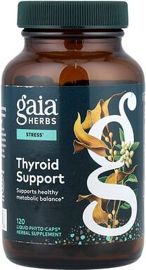 Gaia Herbs, Thyroid Support, Unterstützung der Schilddrüse, 120 Liquid Phyto-Caps®