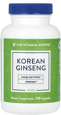 The Vitamin Shoppe, Korean Ginseng, koreanischer Ginseng, 120 Kapseln (648 mg pro Kapsel)