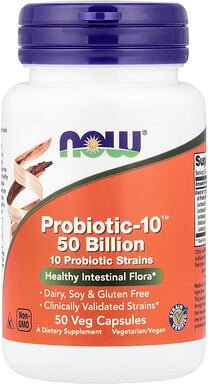 NOW Foods, Probiotic-10™, 50 Milliarden, 50 vegetarische Kapseln