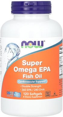 NOW Foods, Super Omega EPA Fish Oil, Fischöl mit Omega und EPA, 120 Weichkapseln