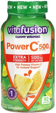 Thumbnail - VitaFusion, Gummy Vitamins, Power C Gummies, Fruchtgummis mit Vitamin C, tropische Zitrusfrüchte, 92 Fruchtgummis (125 m...