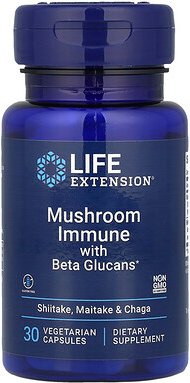 Life Extension, Mushroom Immune with Beta Glucans, Nahrungsergänzungsmittel mit Pilzen und Beta-Glucanen für das Immunsy...