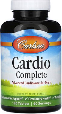 Carlson, Cardio Complete, Advanced Cardiovascular Multi, 180 Tabletten