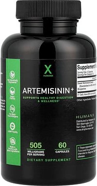 Humanx, Artemisinin+, Ergänzungsmittel mit Artemisinin, 60 Kapseln, (252.5 mg pro Kapsel)