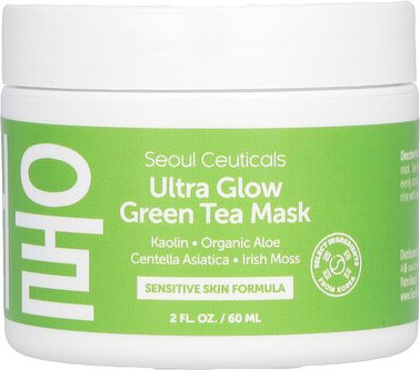 SeoulCeuticals, Ultra Glow Green Tea Beauty Mask, strahlende Beauty-Maske mit grünem Tee, 60 ml (2 fl. oz.)