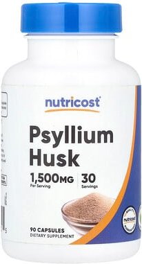 Nutricost, Psyllium Husk, 90 Kapseln, (500 mg pro Kapsel)