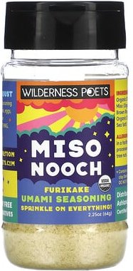 Wilderness Poets, Organic Miso Nooch, Furikake Umami Seasoning, Bio-Miso-Nooch, Furikake-Umami-Gewürz, 64 g (2,25 oz.)