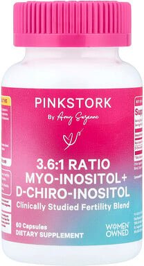 Pink Stork, 3,6:1 Ratio Myo-Inositol + D-Chiro-Inositol, 60 Kapseln