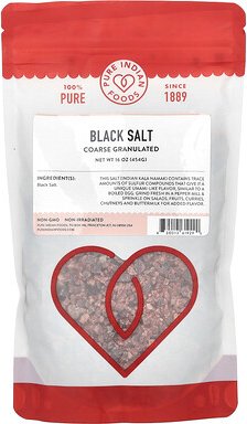 Pure Indian Foods, Black Salt, schwarzes Salz, grob granuliert, 454 g (16 oz.)