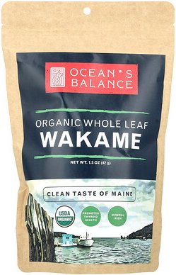 Ocean's Balance, Organic Whole Leaf Wakame, Bio-Wakame mit ganzen Blättern, 42 g (1,5 oz.)