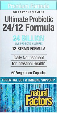 Thumbnail - Natural Factors, Ultimate Probiotic, 24/12 Formula, ultimatives Probiotikum, 60 pflanzliche Kapseln