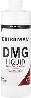 Kirkman Labs, DMG Liquid, DMG-Flüssigkeit, natürliche Himbeere, 473 ml (16 fl. oz.)