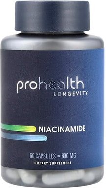 Thumbnail - ProHealth Longevity, Niacinamide, Niacinamid, 600 mg, 60 Kapseln
