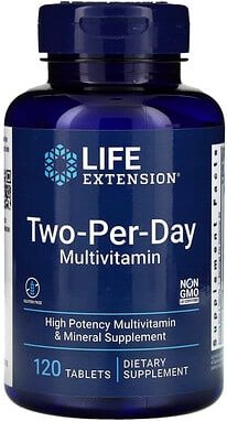 Life Extension, Two-Per-Day Multivitamin, Zwei-pro-Tag-Multivitamin, 120 Tabletten