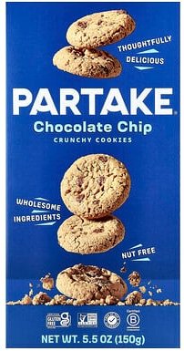Thumbnail - Partake, Crunchy Cookies, knusprige Kekse mit Schoko-Stückchen, 150 g (5,5 oz.)