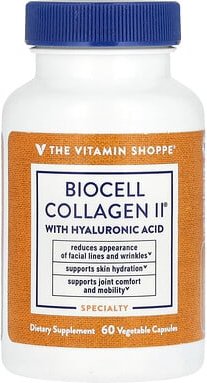 Thumbnail - The Vitamin Shoppe, Biocell Collagen II With Hyaluronic Acid, Kollagen II mit Hyaluronsäure, 60 pflanzliche Kapseln
