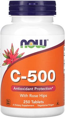NOW Foods, C-500, mit Hagebutten, 250 Tabletten