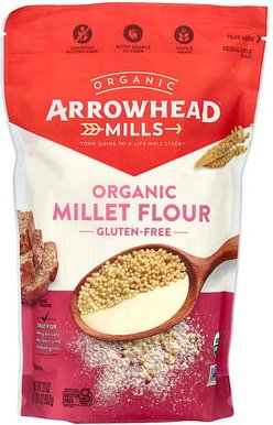 Arrowhead Mills, Organic Millet Flour, Bio-Hirsemehl, glutenfrei, 652 g (23 oz.)