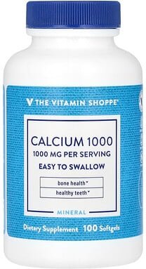 Thumbnail - The Vitamin Shoppe, Calcium 1000, 100 Weichkapseln