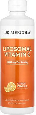 Dr. Mercola, Liposomal Vitamin C, liposomales Vitamin C, Zitrus-Vanille, 450 ml (15,2 fl. oz.)