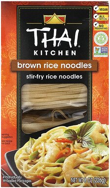 Thai Kitchen, Brown Rice Noodles, Naturreisnudeln, 4 einzeln verpackte Päckchen, je 56 g (2 oz.).