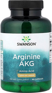 Swanson, Arginin AKG, 1 g, 90 Kapseln