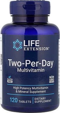 Life Extension, Two-Per-Day Multivitamin, Zwei-pro-Tag-Multivitamin, V2, 120 Tabletten