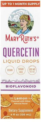 MaryRuth's, Quercetin Liquid Drops, flüssige Quercetin-Tropfen, Zitrone, 120 ml (4 fl. oz.)