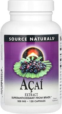 Source Naturals, Acai Extract, Açaí-Beere-Extrakt, 500 mg, 120 Kapseln