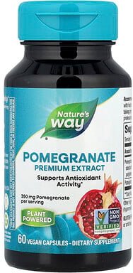 Thumbnail - Nature's Way, Premium Extract, Premium-Granatapfel-Extrakt, 350 mg, 60 vegane Kapseln