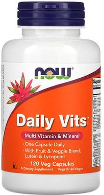 NOW Foods, Daily Vits, Multi Vitamin & Mineral, Multi-Vitamin- und Mineralstoffpräparat, 120 pflanzliche Kapseln