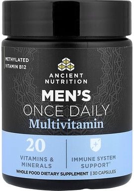 Ancient Nutrition, Men‘s Once Daily Multivitamin, einmal tägliches Multivitamin für Männer, 30 Kapseln