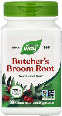 Nature's Way, Butcher's Brom Root, Mäusedorn-Wurzel, 100 vegane Kapseln (360 mg pro Kapsel)