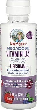 MaryRuth's, Megadosage Vitamin D3, Liposomal, gemischte Beeren, 4.000 IU, 225 ml (7,6 fl. oz.)