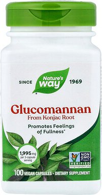 Nature's Way, Glucomannan from Konjac Root, Glucomannan aus Konjakwurzel, 100 vegane Kapseln (665 mg pro Kapsel)