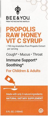 Bee & You, Propolis Raw Honey Vit C Syrup, Propolis-Rohhonig-Vitamin-C-Sirup, 150 ml (5 fl. oz.)