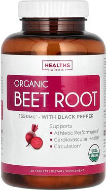 Healths Harmony, Organic Beet Root, Bio-Rote-Bete-Wurzel, 120 Tabletten