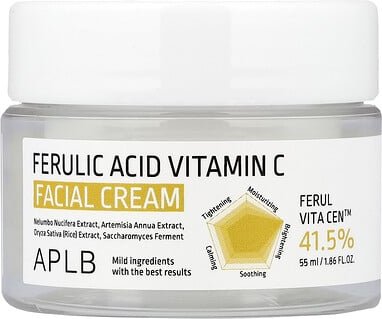 APLB, Ferula Acid Vitamin C Facial Cream, Gesichtscreme mit Ferulasäure und Vitamin C, 55 ml (1,86 fl. oz.)