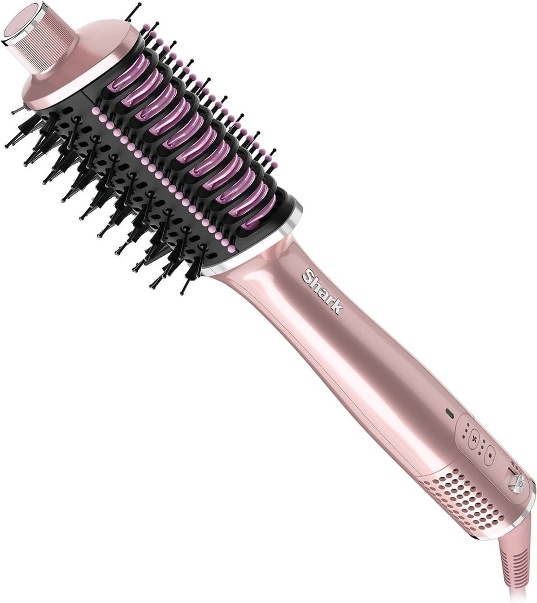 Shark Glossi 2-in-1 Warmluftbürste mit beheiztem Keramikkamm in Zartrosa - HT302EUPK