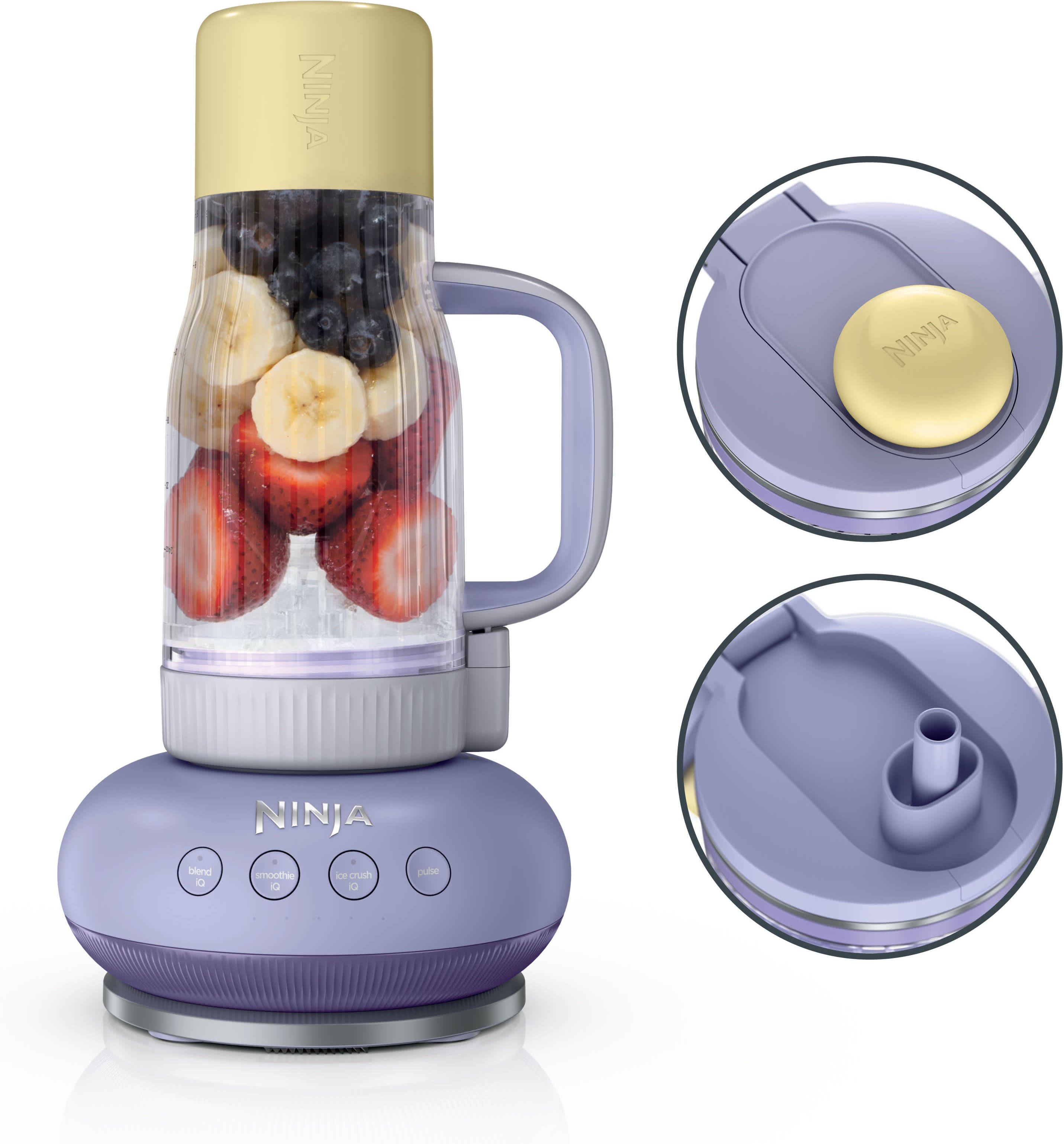 Ninja BlendBoss Standmixer mit To-Go-Becher – Lavendel/Gelb DB351EUPR
