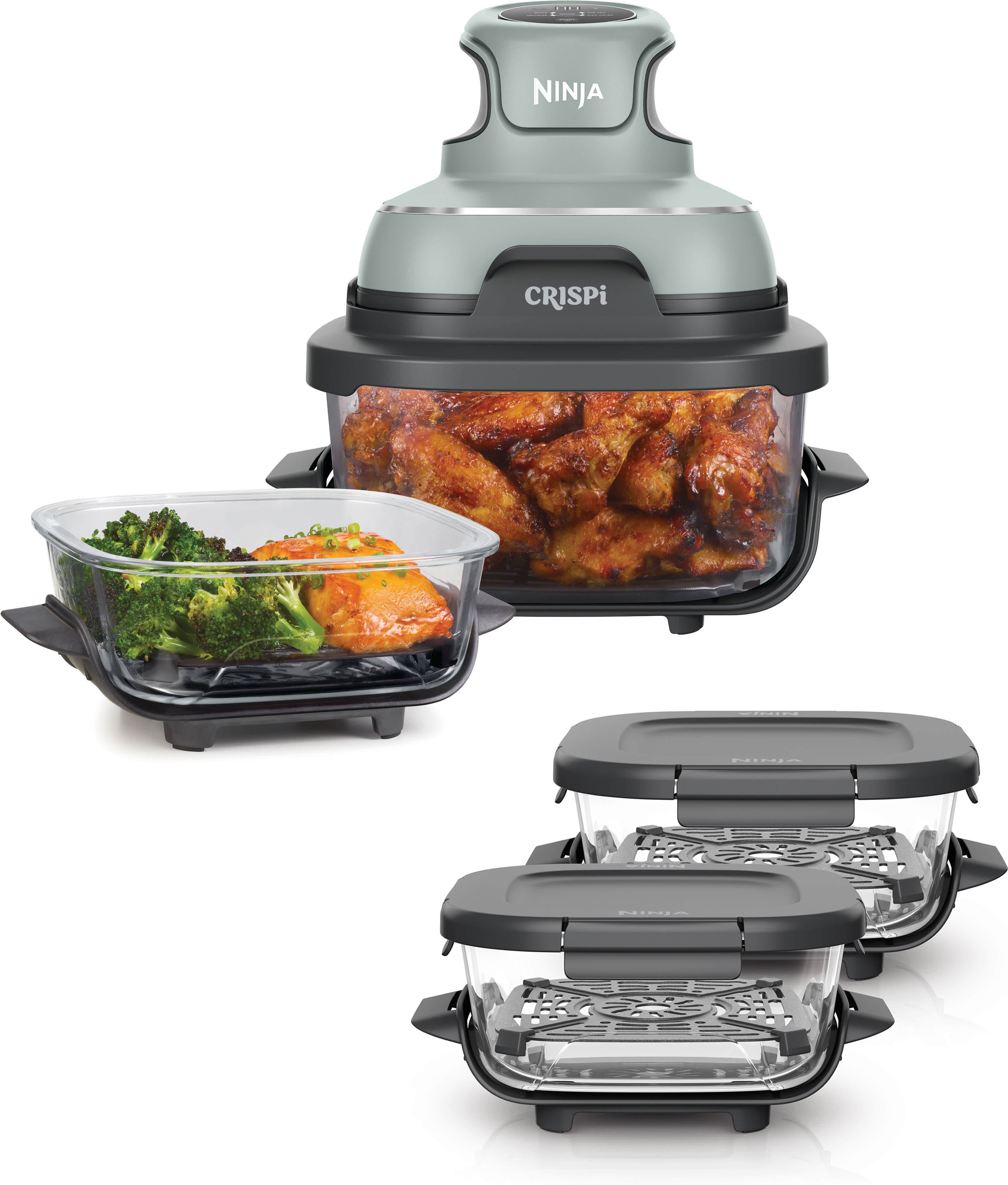 Ninja CRISPi Glas-Heißluftfritteuse - Meal Prep Set - FN101EUSGBNDL1