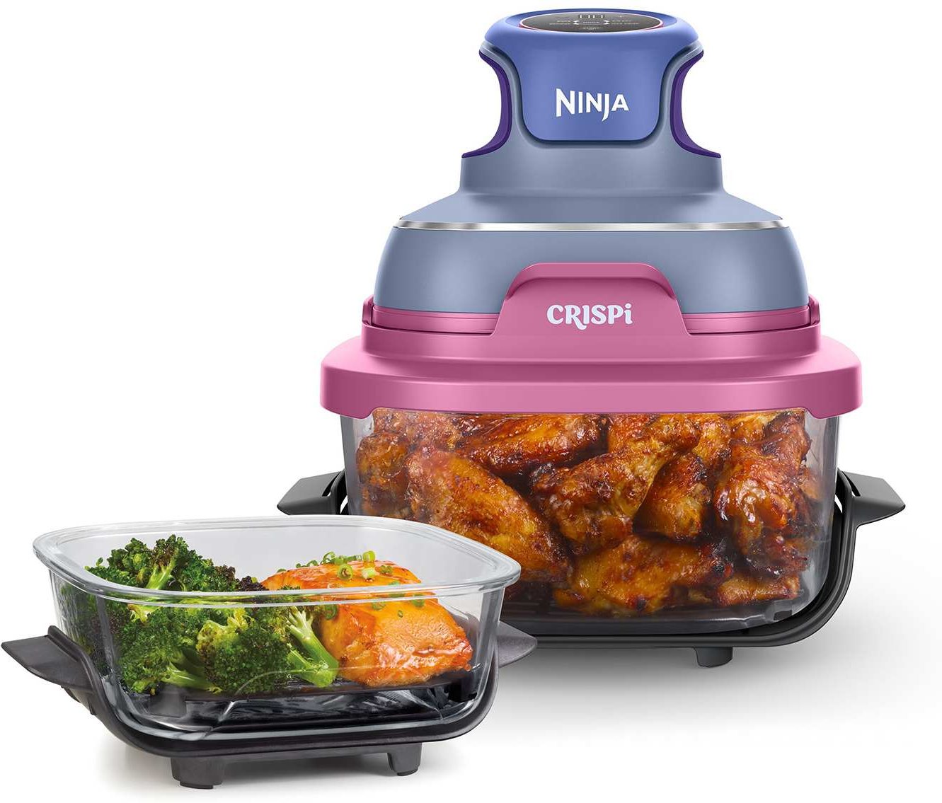Ninja CRISPi 4-in-1 Tragbare Glas-Heißluftfritteuse Violett/Pink - FN101EUPRMV