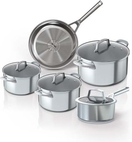 Ninja ZEROSTICK 5-teiliges Topf- und Pfannen-Set aus Edelstahl – C65000DE