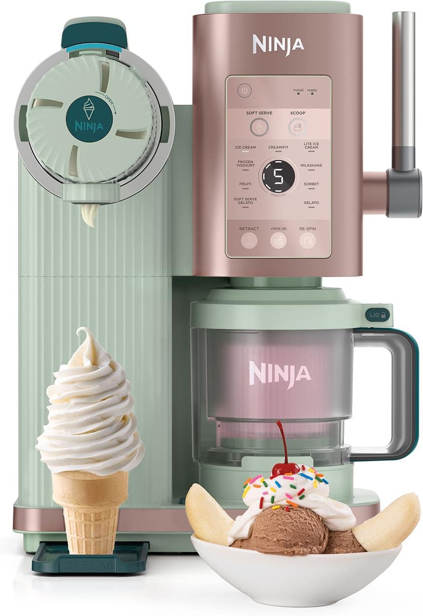 Ninja® CREAMi® Scoop & Swirl 13-in-1 Softeis & Eismaschine - Rosa/Mint NC701EUMTPK