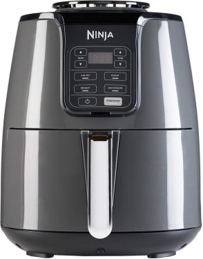 Ninja Heißluftfritteuse 3 8 Liter 1.500-Watt-Leistung 75%% weniger Fett 4 Funktionen silber AF100EU